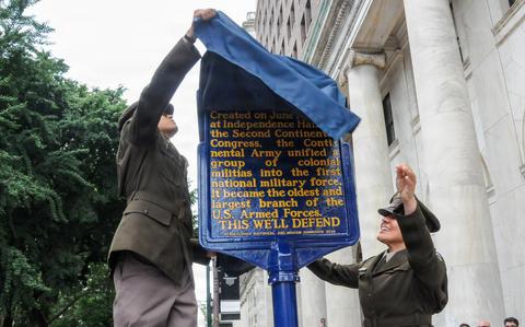 Philadelphia honored as US Army’s birthplace with historic marker