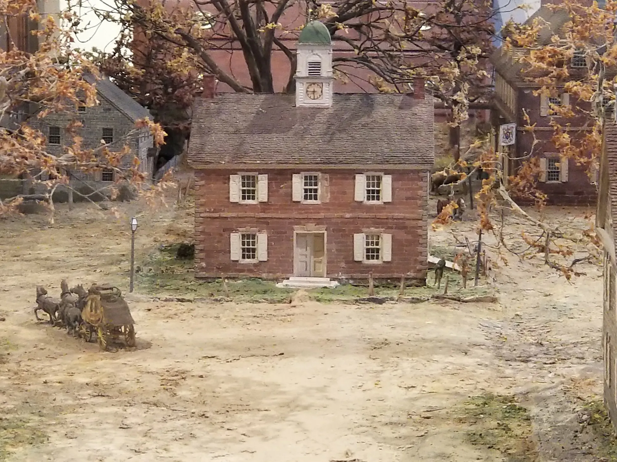 The Berks County courthouse is seen in this model of Colonial Reading made by the Museum Extension Project, W.P.A., and dedicated to the Historical Society of Berks County, now Berks History Center, in 1941. (Courtesy of Floyd Turner, a former president of the BHC.)