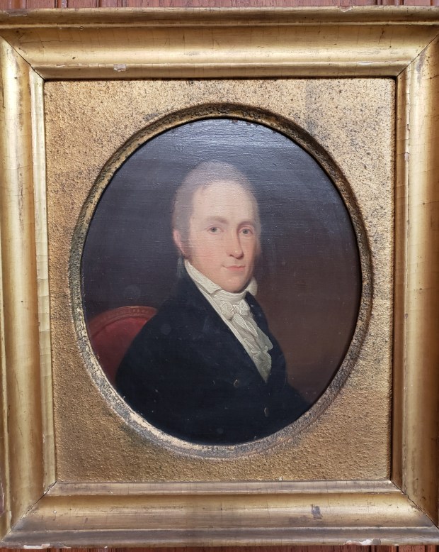 Portrait of Charles Evans, 1768-1848, founder in 1846 of the Charles Evans Cemetery in Reading. (MICHELLE LYNCH/READING EAGLE)