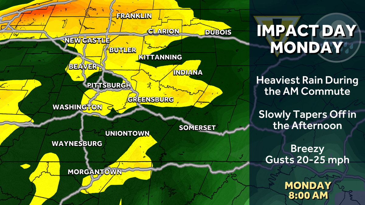 Pittsburgh: Impact Day Monday for heavy rain