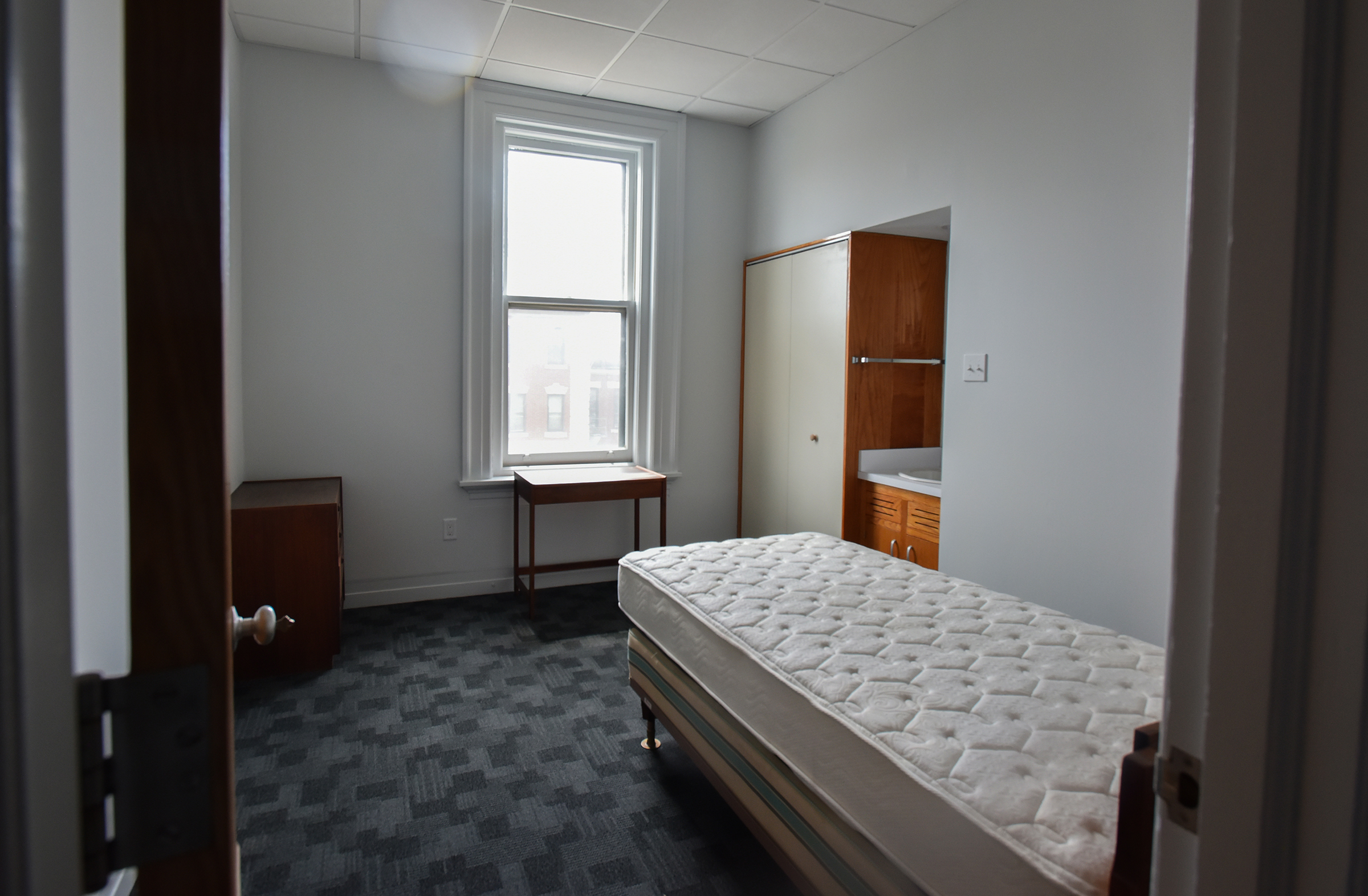 A bedroom is renovated to be used by the seminarians...