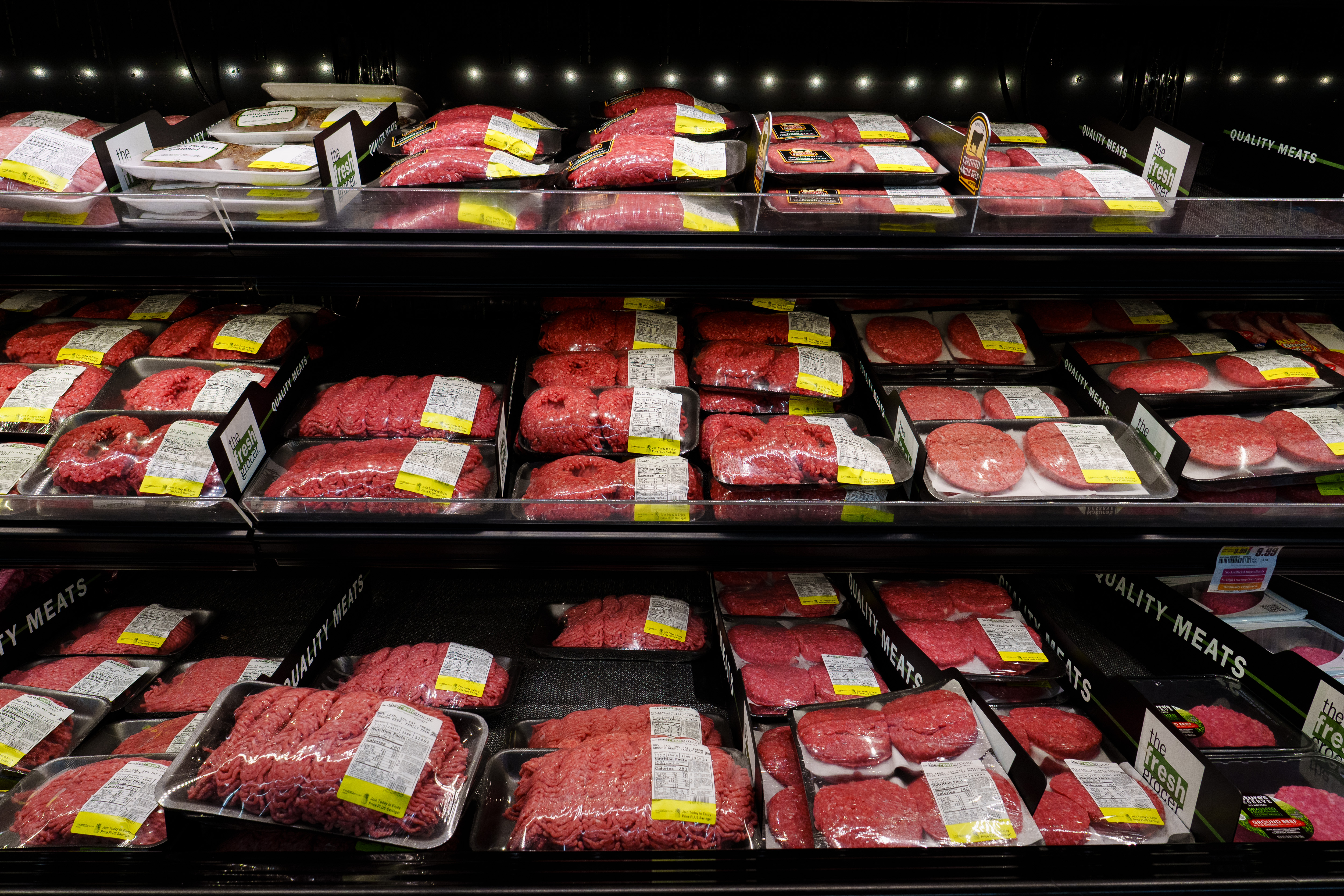 The ground beef section at Gerrity’s the Fresh Grocer in...