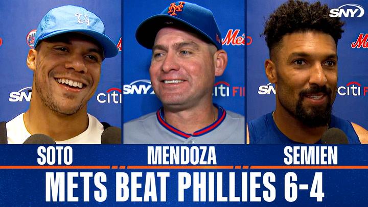 Juan Soto, Carlos Mendoza and Marcus Semien on Mets' 6-4 victory at the Phillies