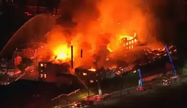 Massive fire engulfs Allentown warehouse and multiple row homes