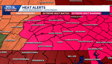 South-central Pa. weather: Extreme heat warning issued ahead of heat wave