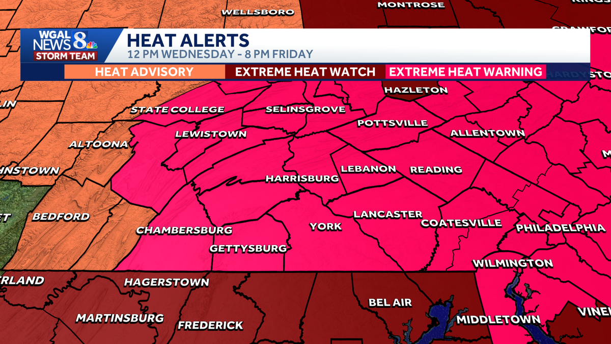 South-central Pa. weather: Extreme heat warning issued ahead of heat wave