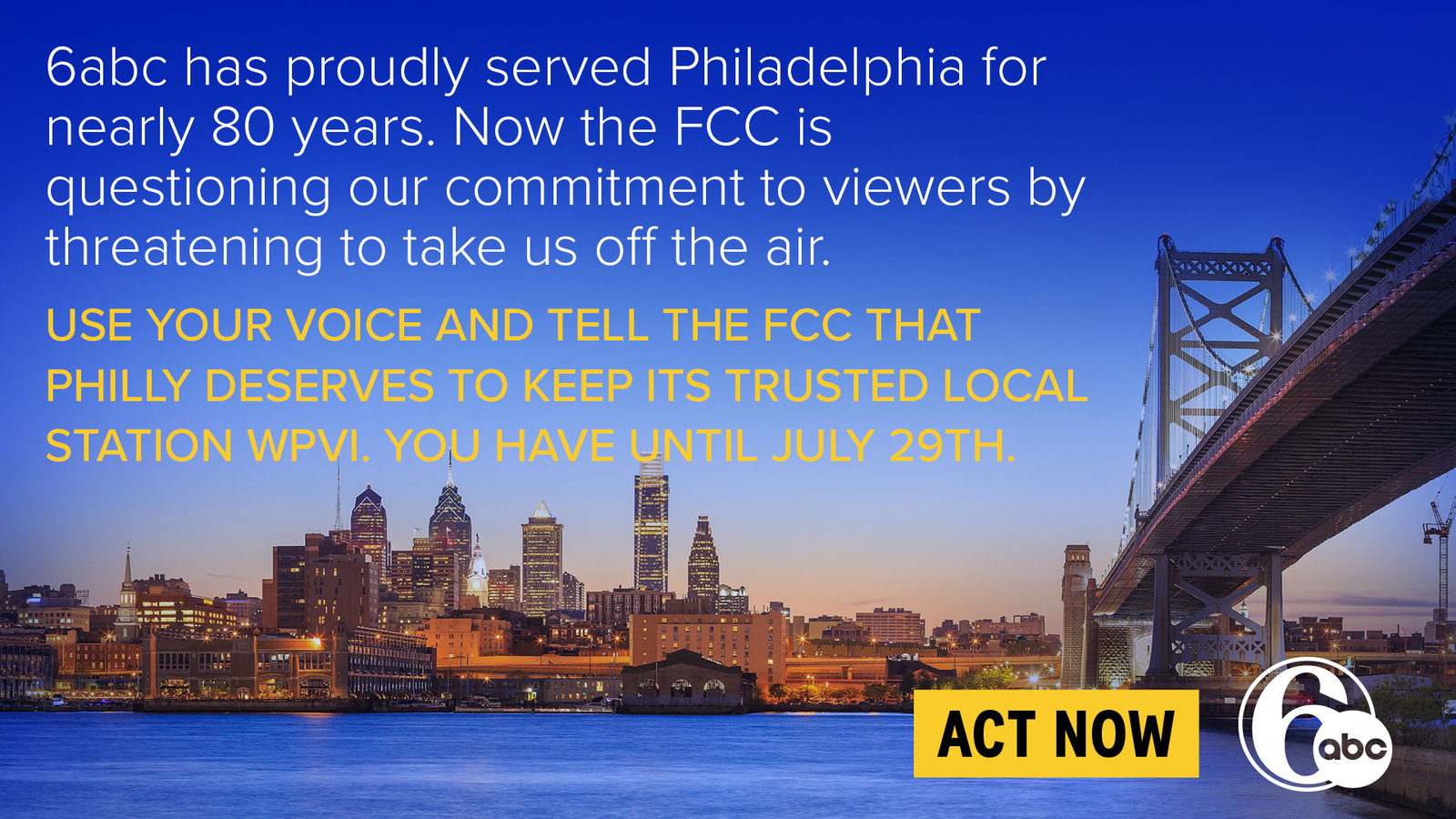 Tell the FCC to Keep WPVI-TV on the Air!