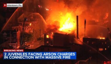 2 juveniles charged with arson following massive 6-alarm fire in Allentown, Pa.