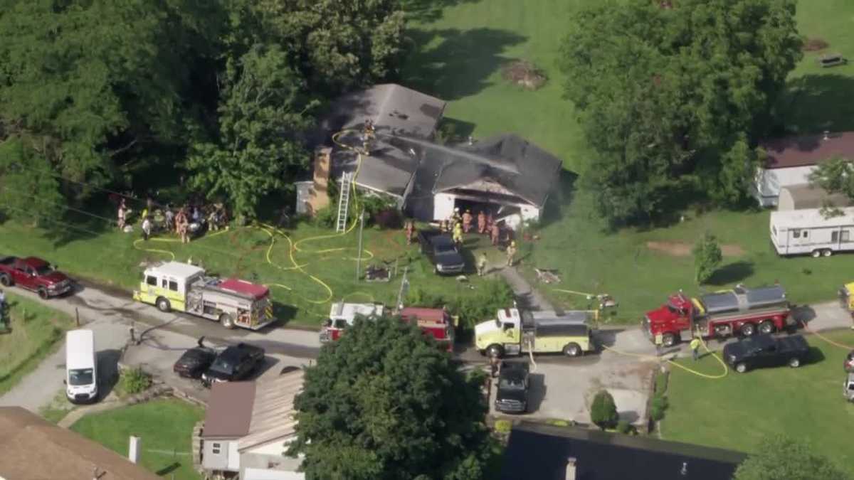 Crews battle house fire in Donegal, Westmoreland County