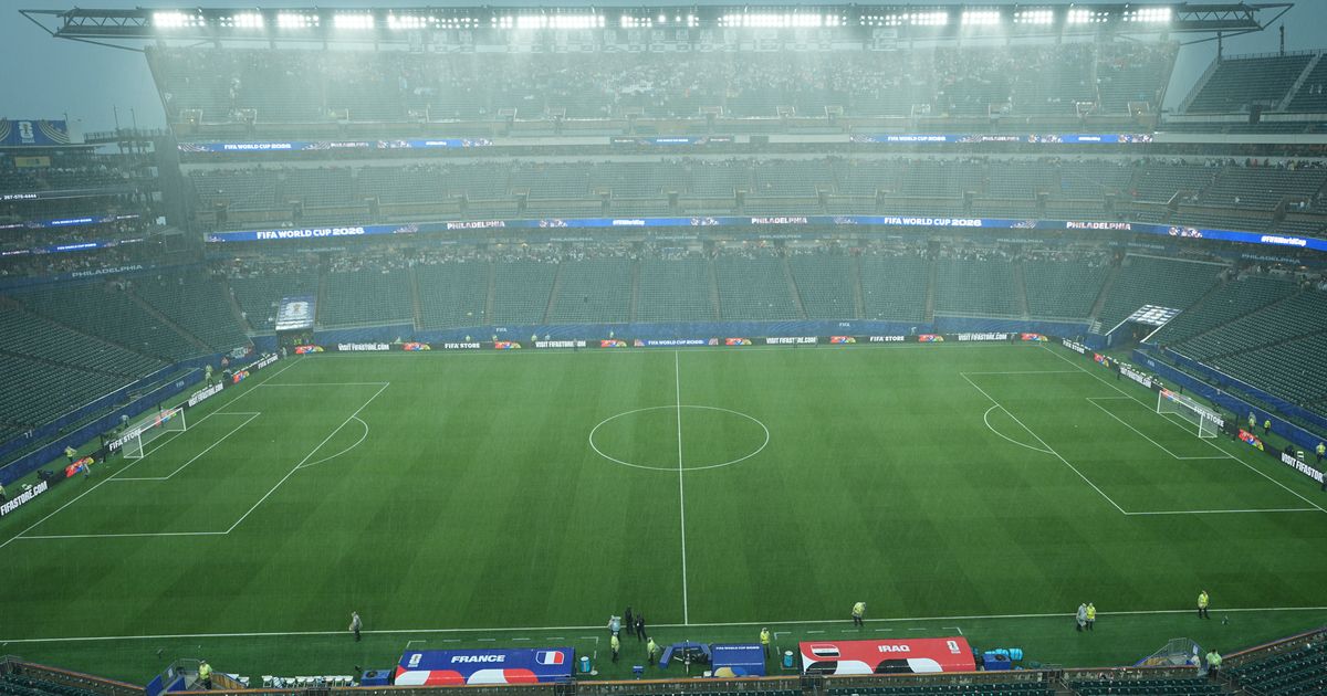 World Cup sees first weather delay, with France-Iraq game in Philadelphia paused for 2 hours :: WRAL.com