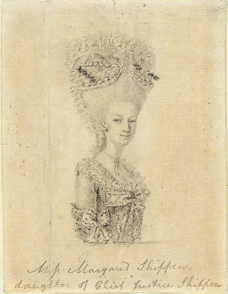 Portrait drawing of Margaret Shippen