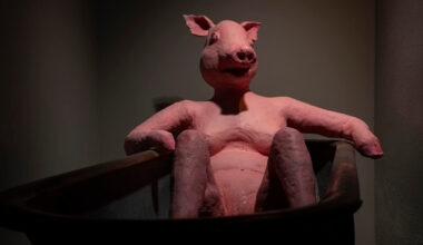 ‘The Pig Lady’ sculpture at Philadelphia's Ministry of Awe expected to 'give birth' to three piglets
