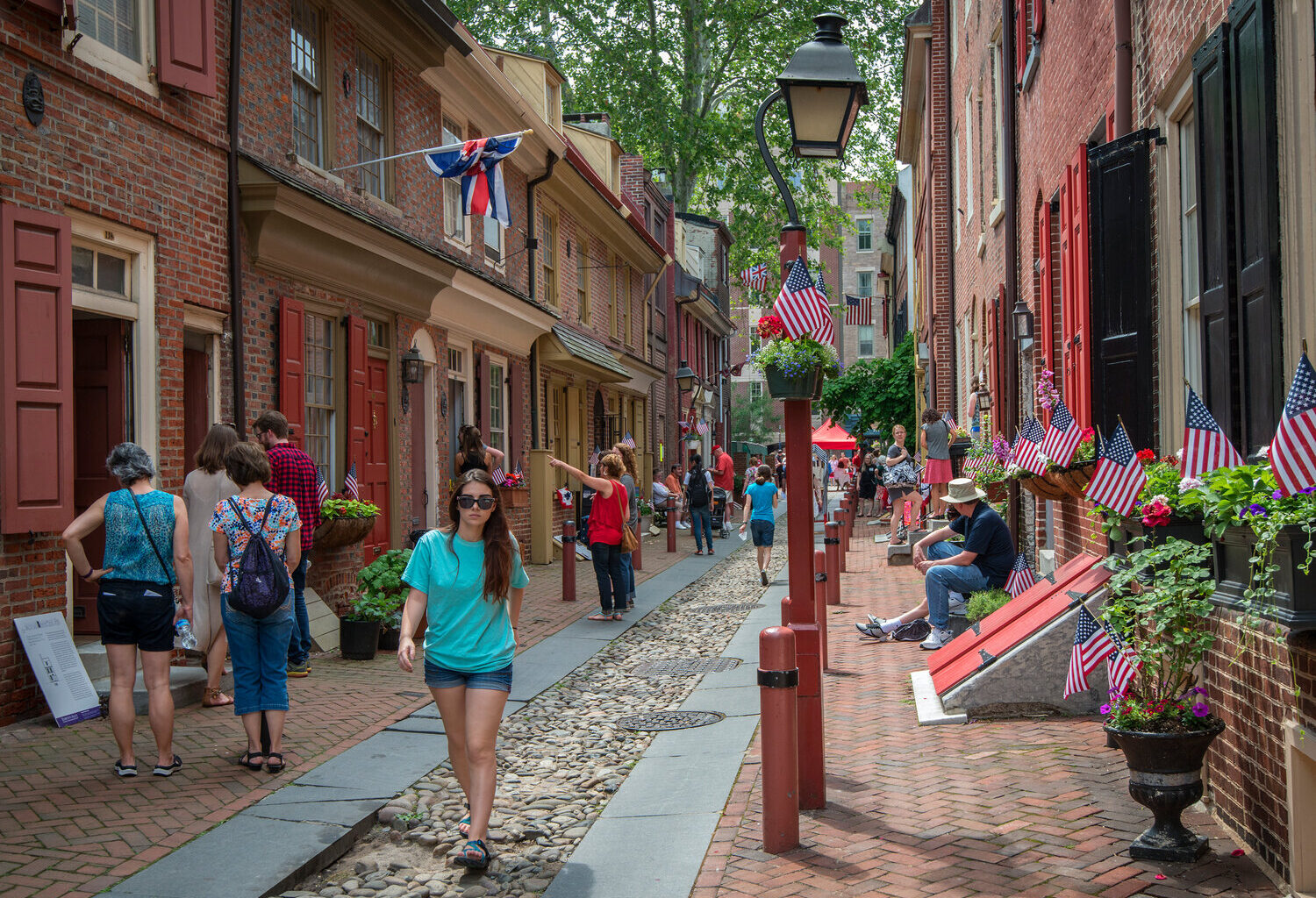 During the annual Fete Day celebration, visitors to Elfreth&rsquo;s Alley get a rare glimpse into a dozen 18th-century homes on the nation&rsquo;s oldest residential street.