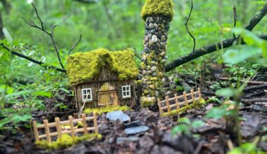 One of the festival&rsquo;s signature activities is the chance to build and decorate a fairy house for the Fairytale Trail.