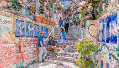 Magic Gardens is a starting point for guided street art tours through Bella Vista and Queen Village.