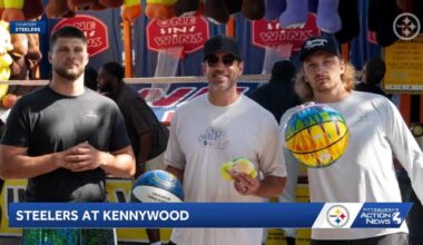 Pittsburgh Steelers visit Kennywood Park in West Mifflin, Pa.