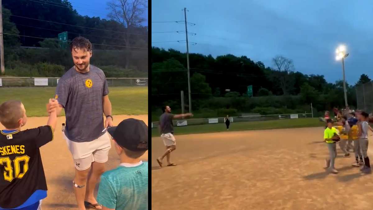 Paul Skenes surprises little leaguers at Pennsylvania field