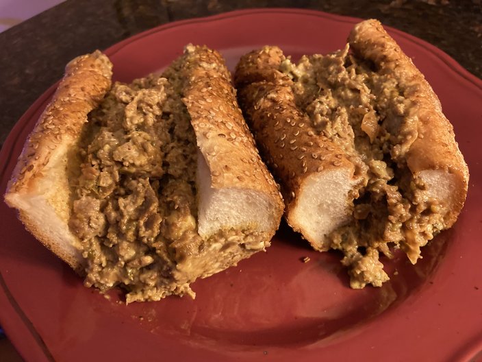 Lamb Kheema Cheesesteak