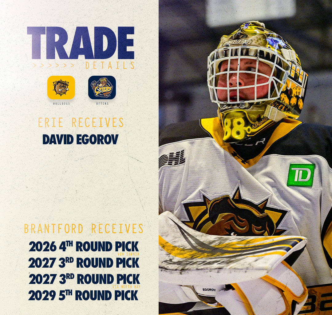 Erie Otters Trade Draft Picks for Goaltender David Egorov | Sports