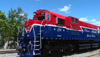 Patriotic ‘Engine 1776’ rolls out after refurbishment in Scranton | Poconos and Coal Region