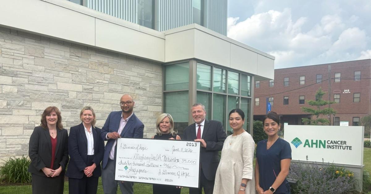 A Glimmer of Hope Donates $35,000 to AHN Cancer Institute | News