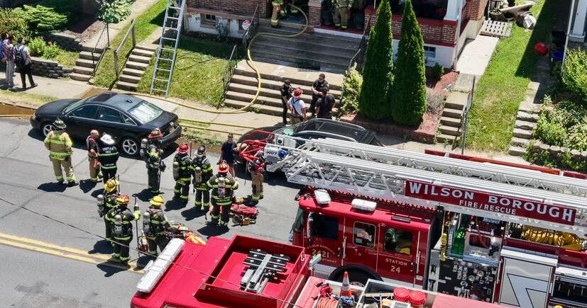 Multiple firetrucks respond to house fire in Wilson Borough | Easton Area