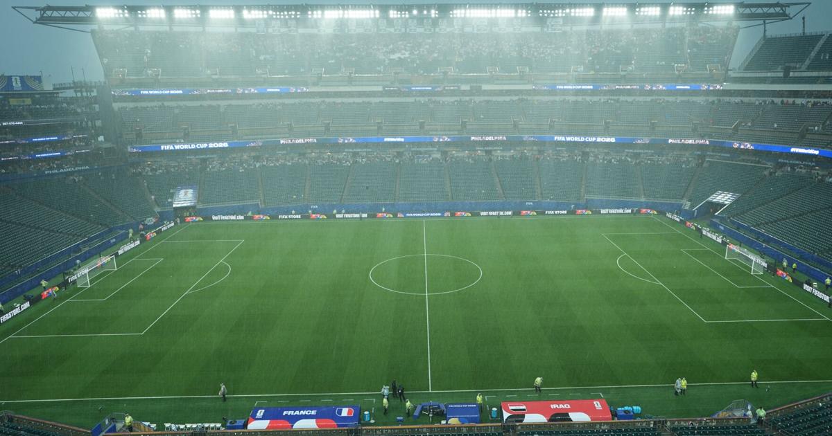 World Cup sees first weather delay, with France-Iraq game in Philadelphia paused for 2 hours | Ap-sports