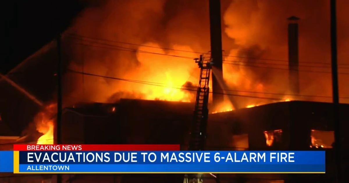 Massive 6-alarm Allentown fire knocks out power to thousands; residents told to evacuate | Allentown Area
