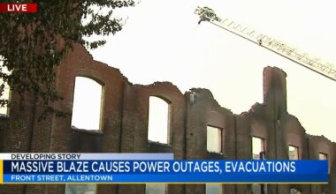 'Ashes coming from the sky': Massive fire at former Allentown warehouse forces evacuations, displaces families | Allentown Area