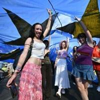 Waving rainbow flags and banners, a mostly young crowd packed the streets | Afp