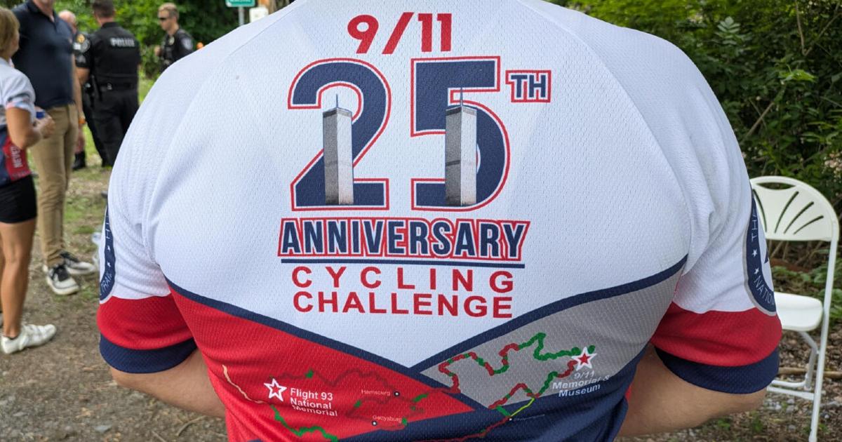 'It's a history lesson, it's a remembrance': 9/11 trail tour cyclists stop in Lehigh Valley | Slate Belt Area