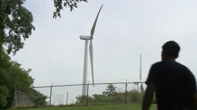 Turkey Hill wind turbines. Turkey Hill wind turbines.
