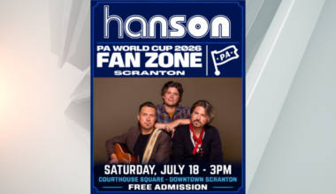 Hanson, Tonic to perform at Scranton World Cup Fan Zone