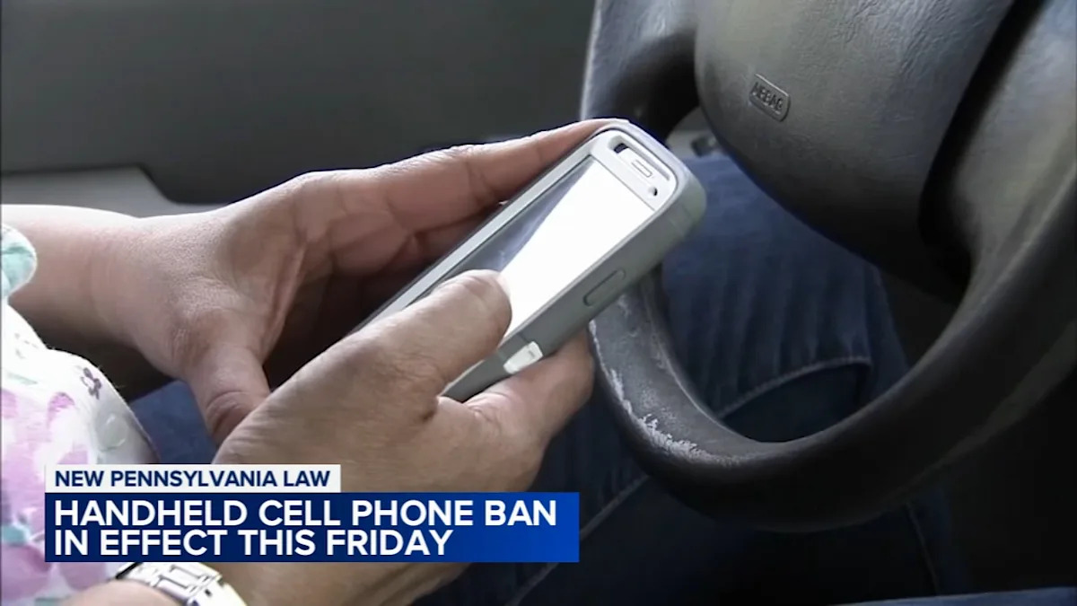 Pennsylvania to begin issuing citations under new handheld phone ban