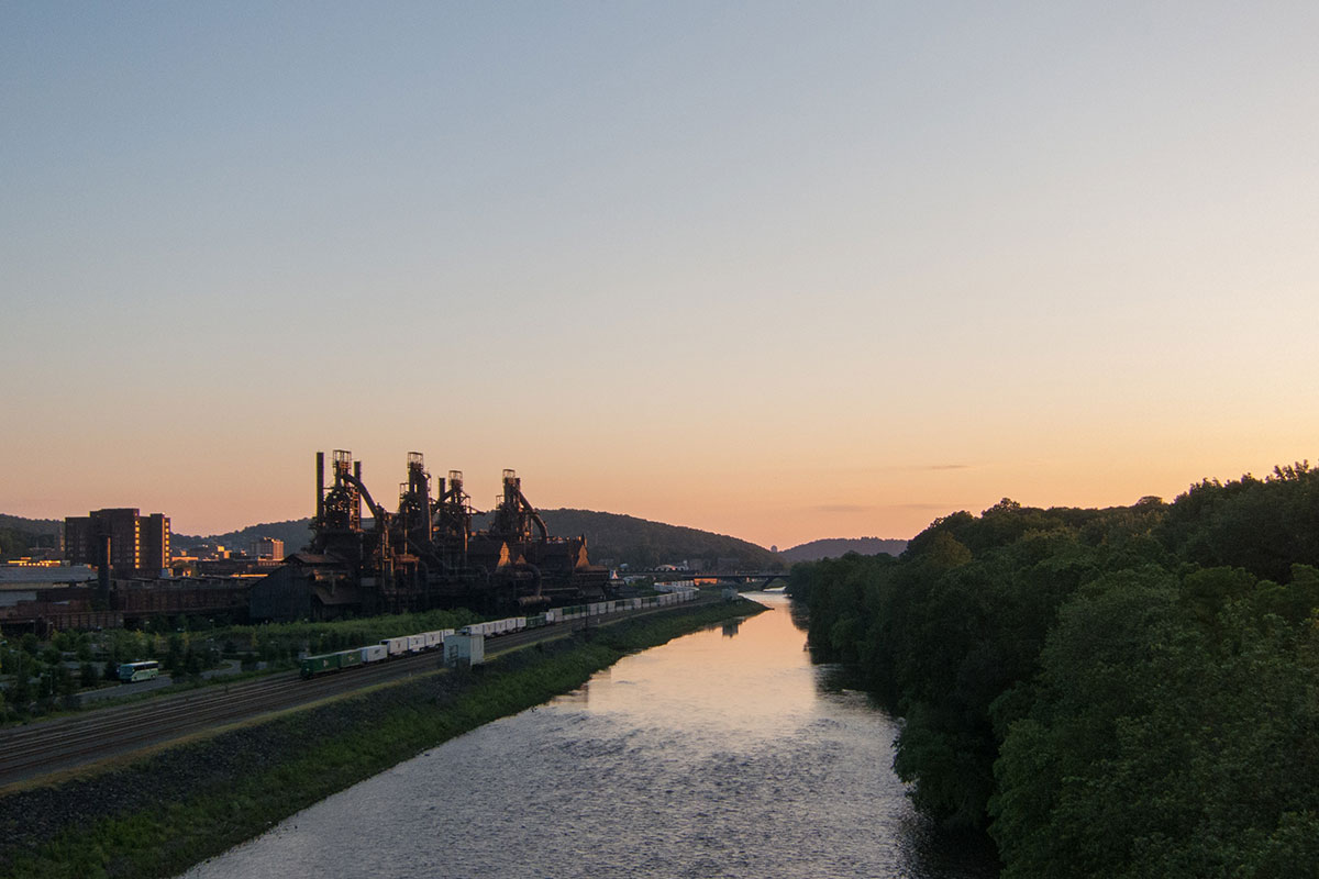 SteelStacks in sunset