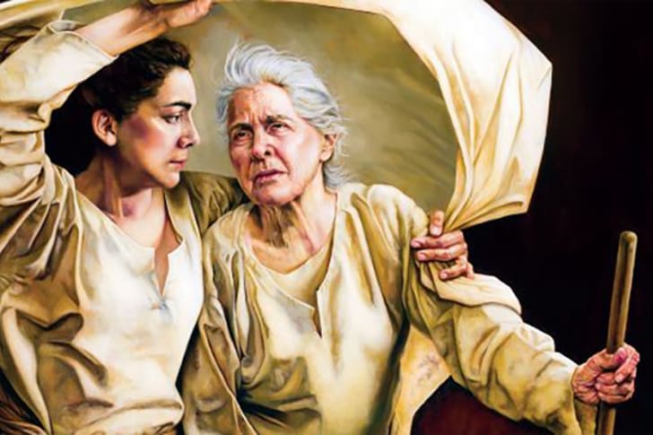 Ruth and Naomi journey together toward Bethlehem, illustrating loyalty, covenant faithfulness, and the Come Follow Me lesson on Ruth, Boaz, and the Kinsman Redeemer.