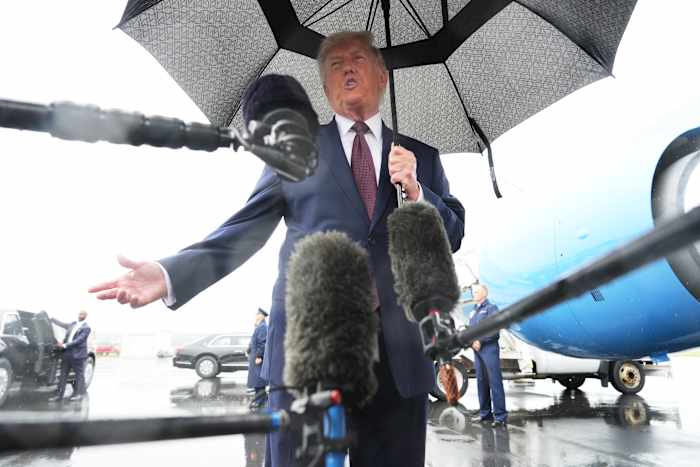 Trump heads to battleground Pennsylvania but keep focuses on himself ahead of midterm elections