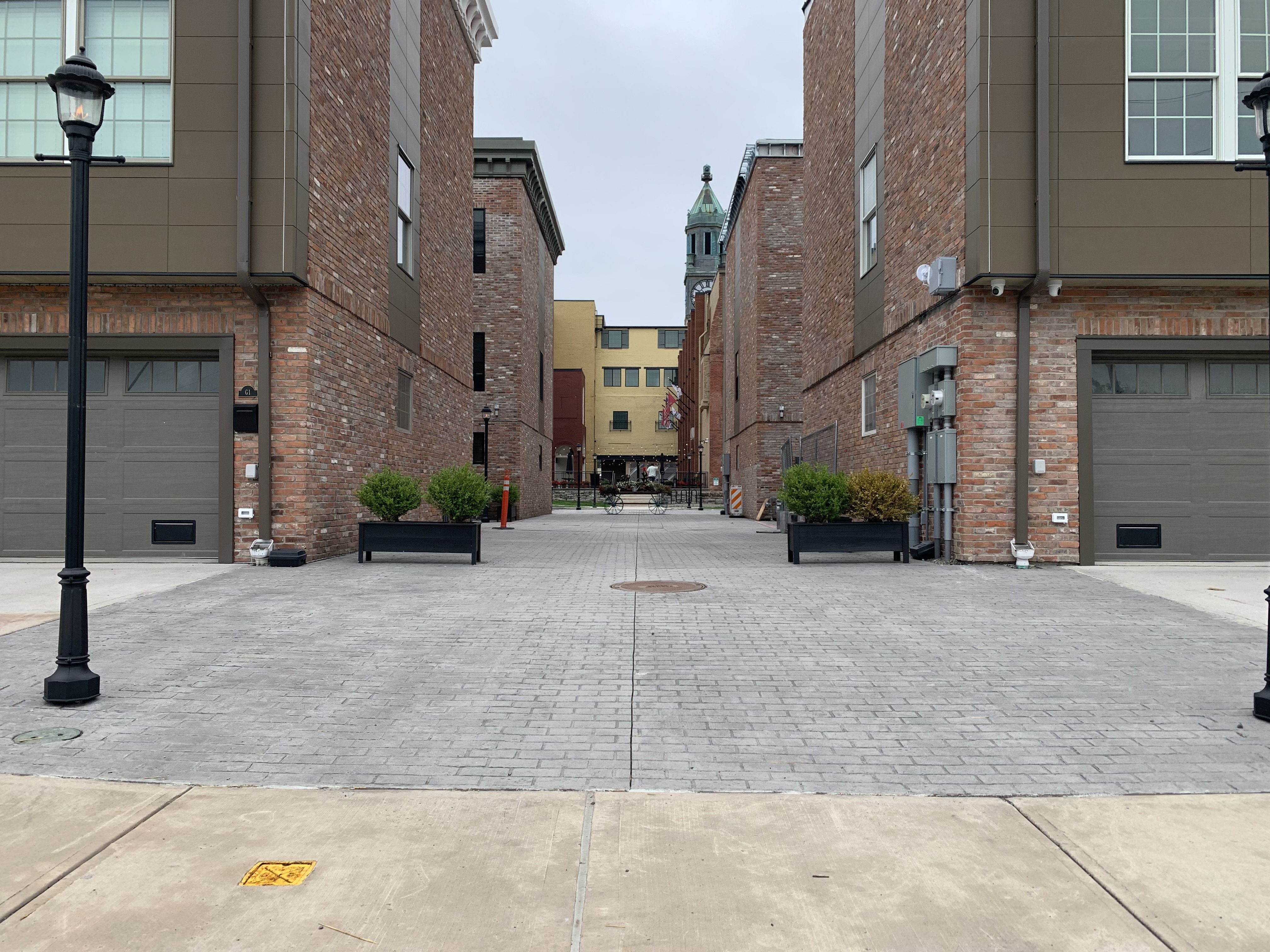 A view of townhouses at Lace Village, a mixed-use redevelopment...