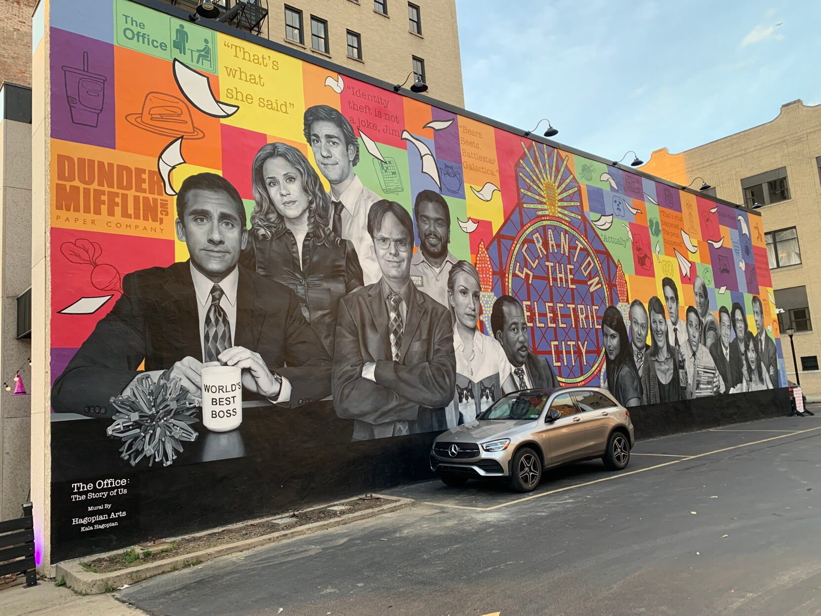 “The Story of Us,” a mural dedicated to “The Office”...