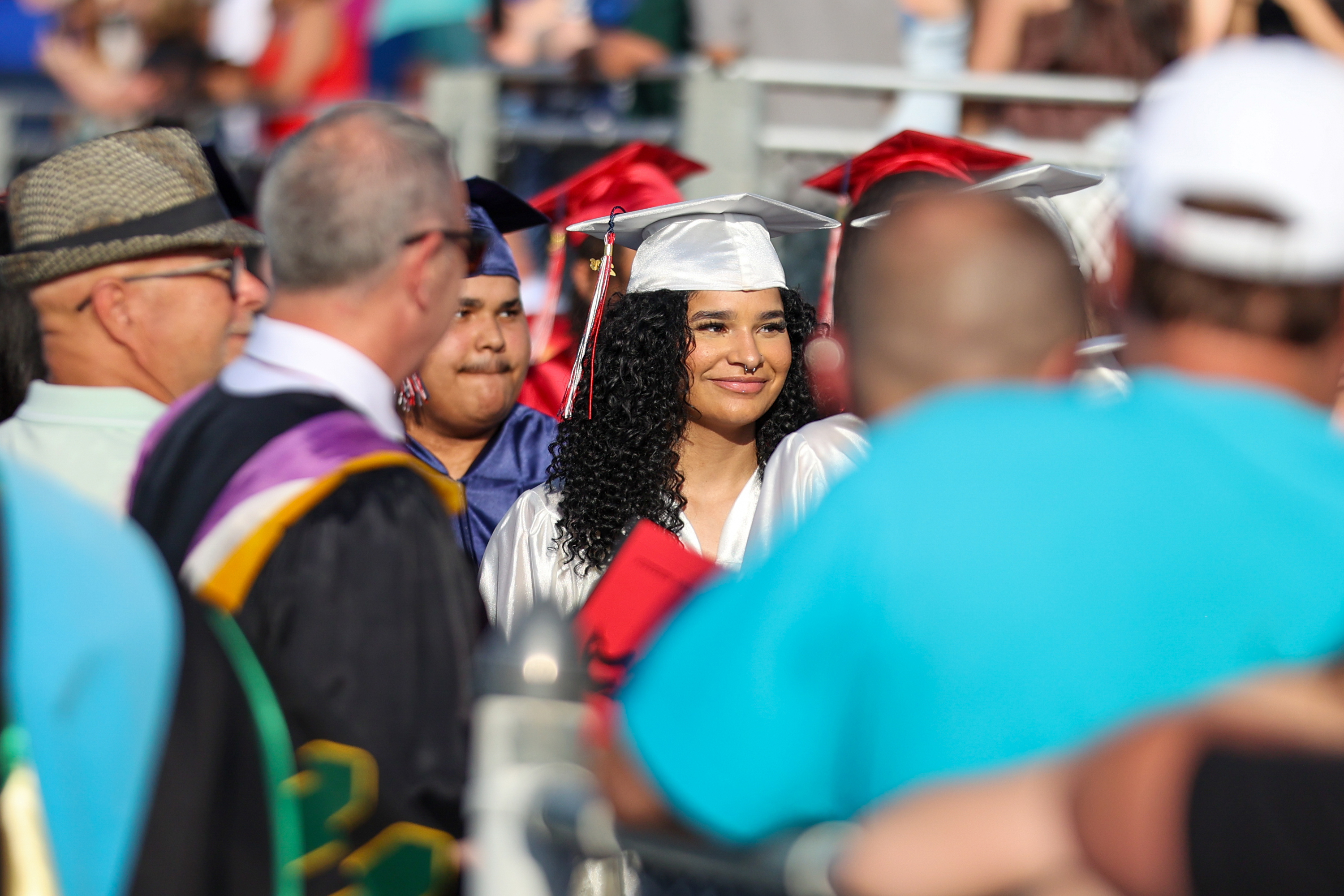 Soon-to-be graudates process during the 60th annual Pittston Area commencement...