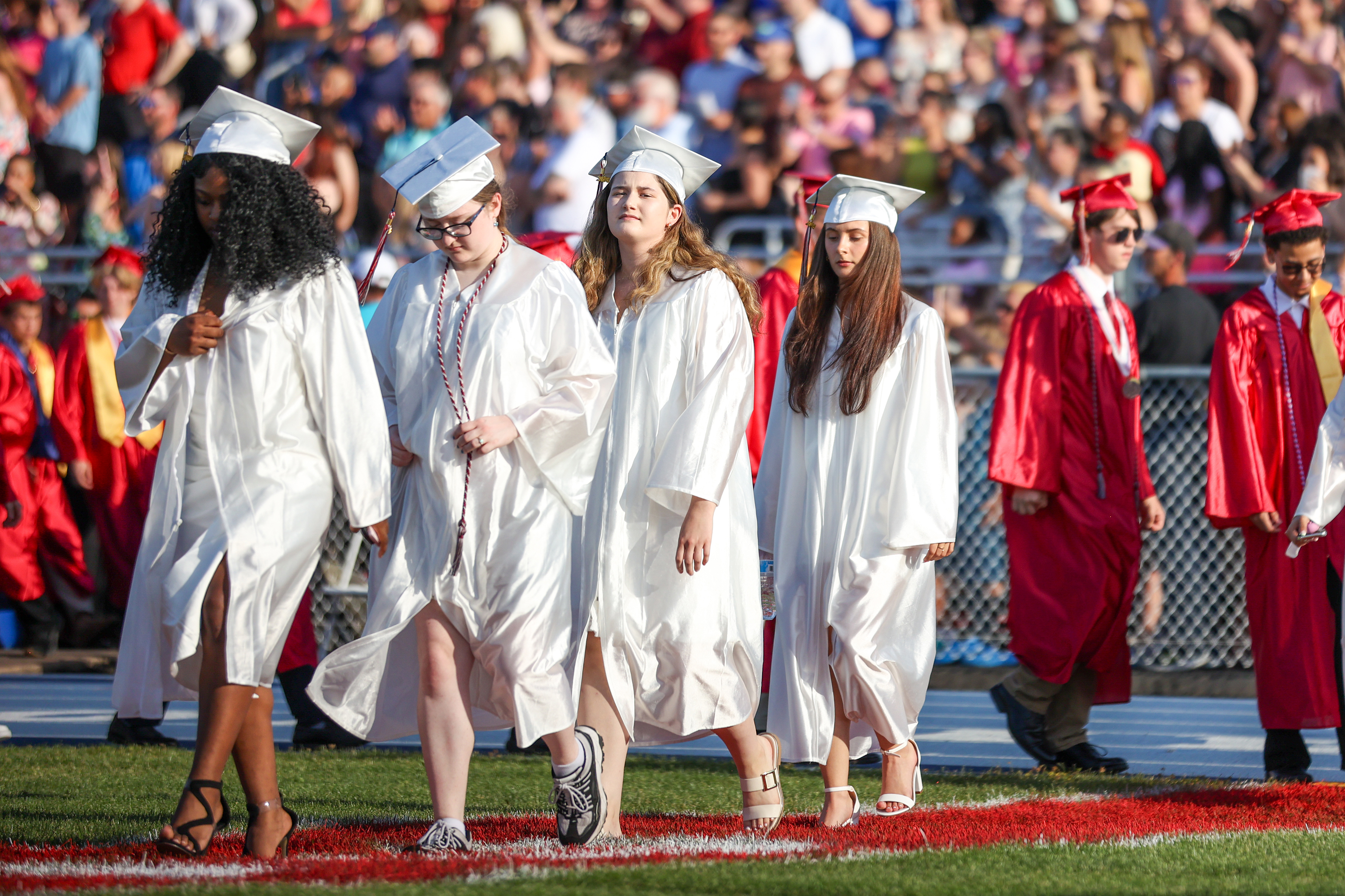 Soon-to-be graudates process during the 60th annual Pittston Area commencement...