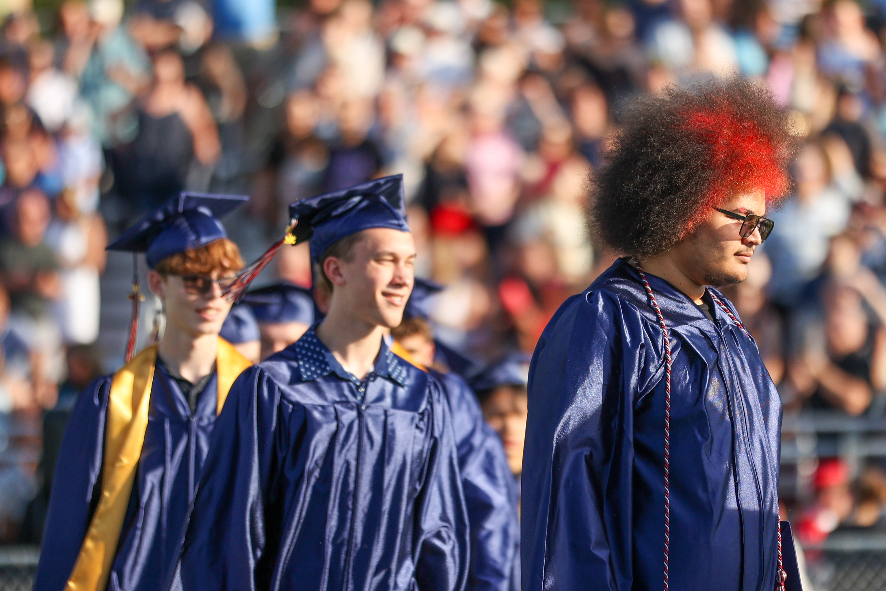 Soon-to-be graudates process during the 60th annual Pittston Area commencement...