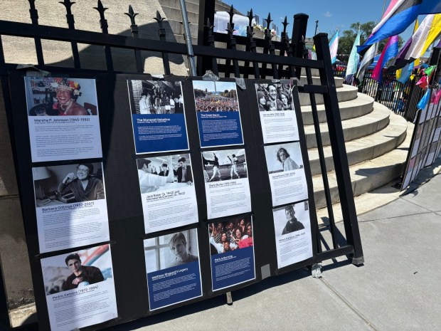 The Pride Festival featured a display of historical highlights and icons in the LGBTQ community. (KATHLEEN E. CAREY - DAILY TIMES)