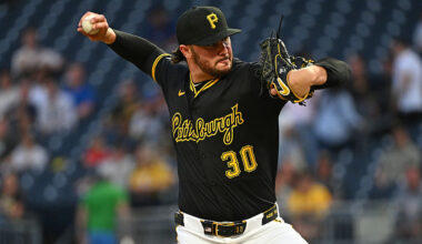 PITTSBURGH, PENNSYLVANIA - SEPTEMBER 16: Paul Skenes #30 of the Pittsburgh Pirates pitches in the second inning against the Chicago Cubs at PNC Park on September 16, 2025 in Pittsburgh, Pennsylvania. (Photo by Justin Berl/Getty Images)