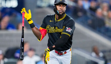 TORONTO, CANADA - MAY 24: Oneil Cruz #15 of the Pittsburgh Pirates celebrates a home run against the Toronto Blue Jays during the second inning in their MLB game at the Rogers Centre on May 24, 2026 in Toronto, Ontario, Canada. (Photo by Mark Blinch/Getty Images)