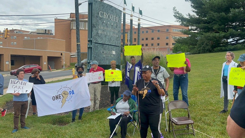 One Pennsylvania holds health care rally outside former CCMC