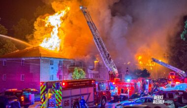50 displaced by apartment building fire in Muhlenberg Township