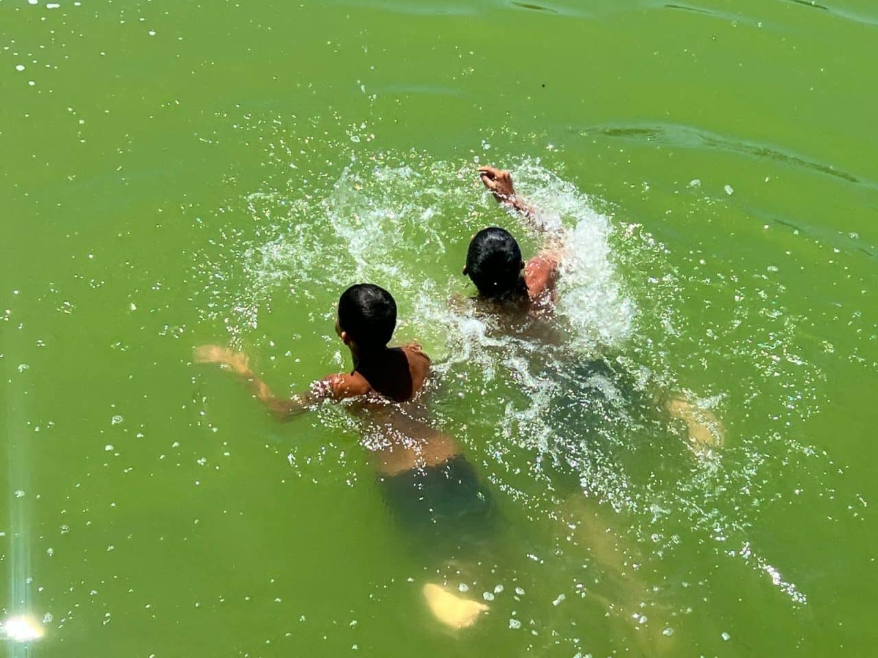 Residents around Bethlehem take up the “swimming challenge” as a way of asserting Palestinian presence at Solomon's Pools in Artas, June 2026. (Photo: Majd Jawad)