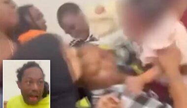 Pennsylvania kindergarten graduation ceremony descends into chaos as baby caught up in brawl among adults