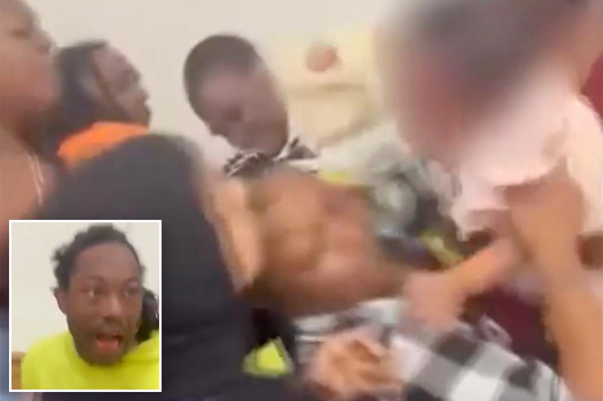 Pennsylvania kindergarten graduation ceremony descends into chaos as baby caught up in brawl among adults